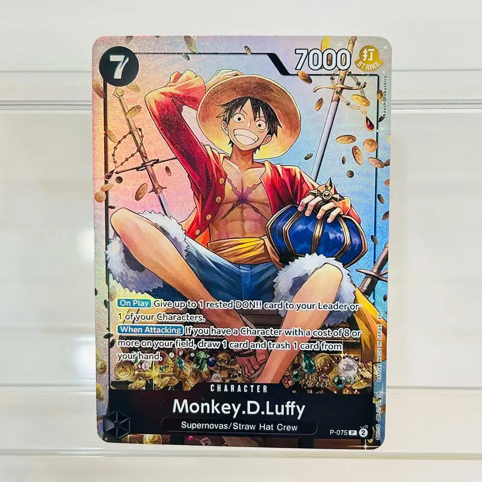One Piece Monkey.D.Luffy P-075 Promo Card English Holographic