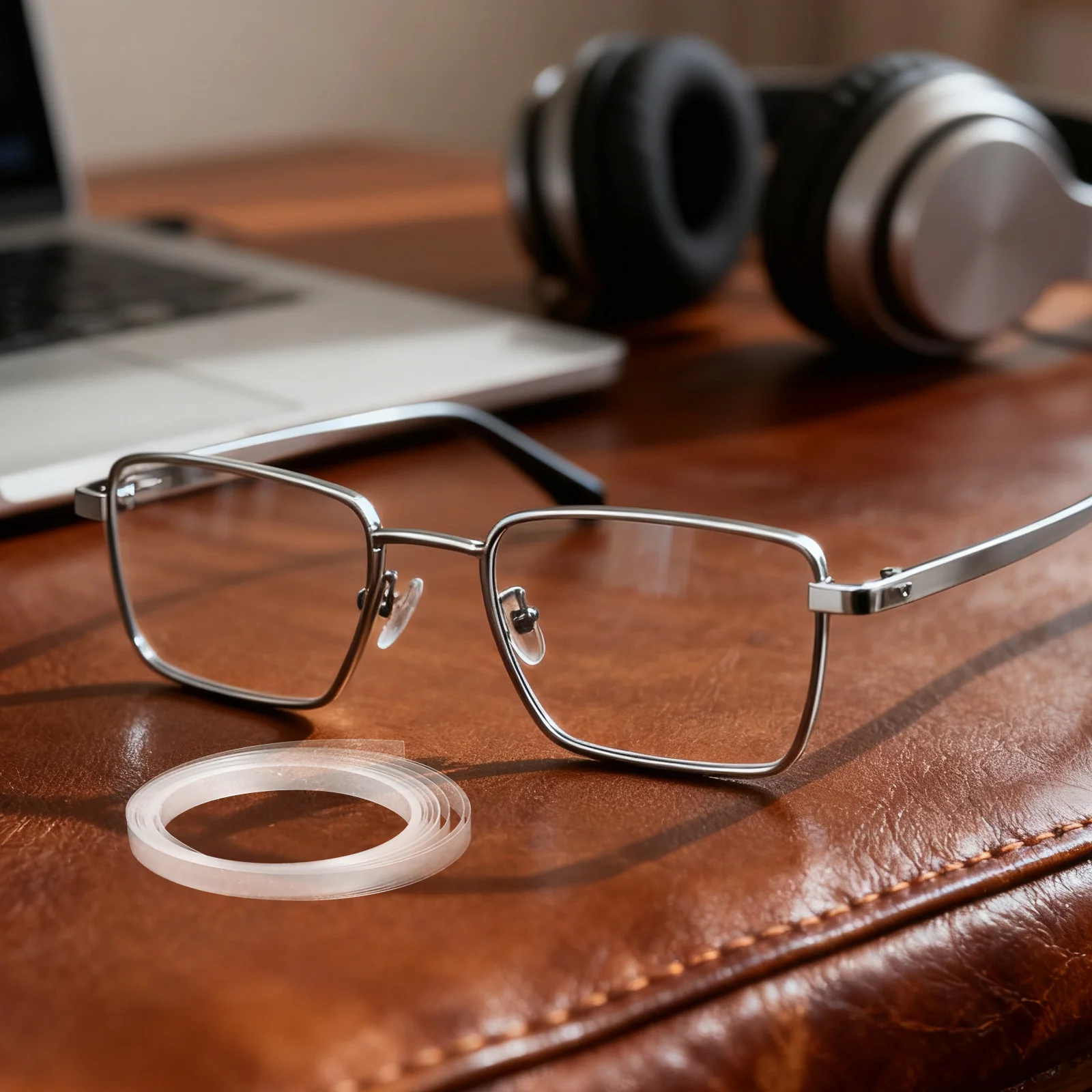 

4 Rolls Eyeglass Leg Protector Tubing Clear Heat Shrink Sleeve for Glasses Temple Anti-Slip Protection Comfortable Fit Eyeglass