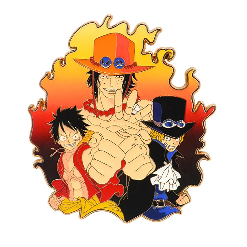 كول ثلاثة إخوة المينا دبابيس شارات على ظهره التلبيب دبابيس دبابيس أنيمي مجوهرات تأثيري اكسسوارات لعبة هدايا الحفلات