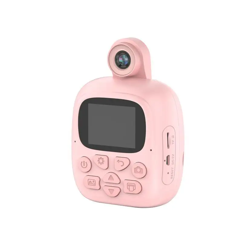 Schattig konijn ontwerp instant print camera, USB oplaadbare 1080P HD foto's en video's met accessoires, verjaardagscadeau jongens en meisjes