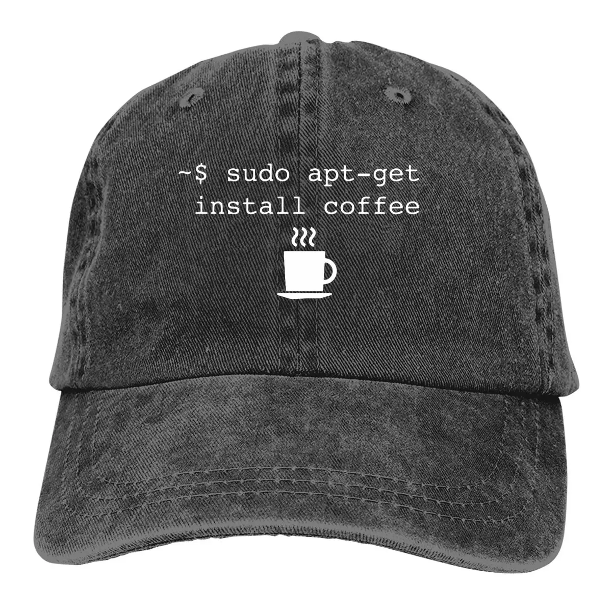 Cowboy Hats Command Line Coffee Install Men's Hat Sun Visor Baseball Caps Linux Operating System Peaked Trucker Dad Hat