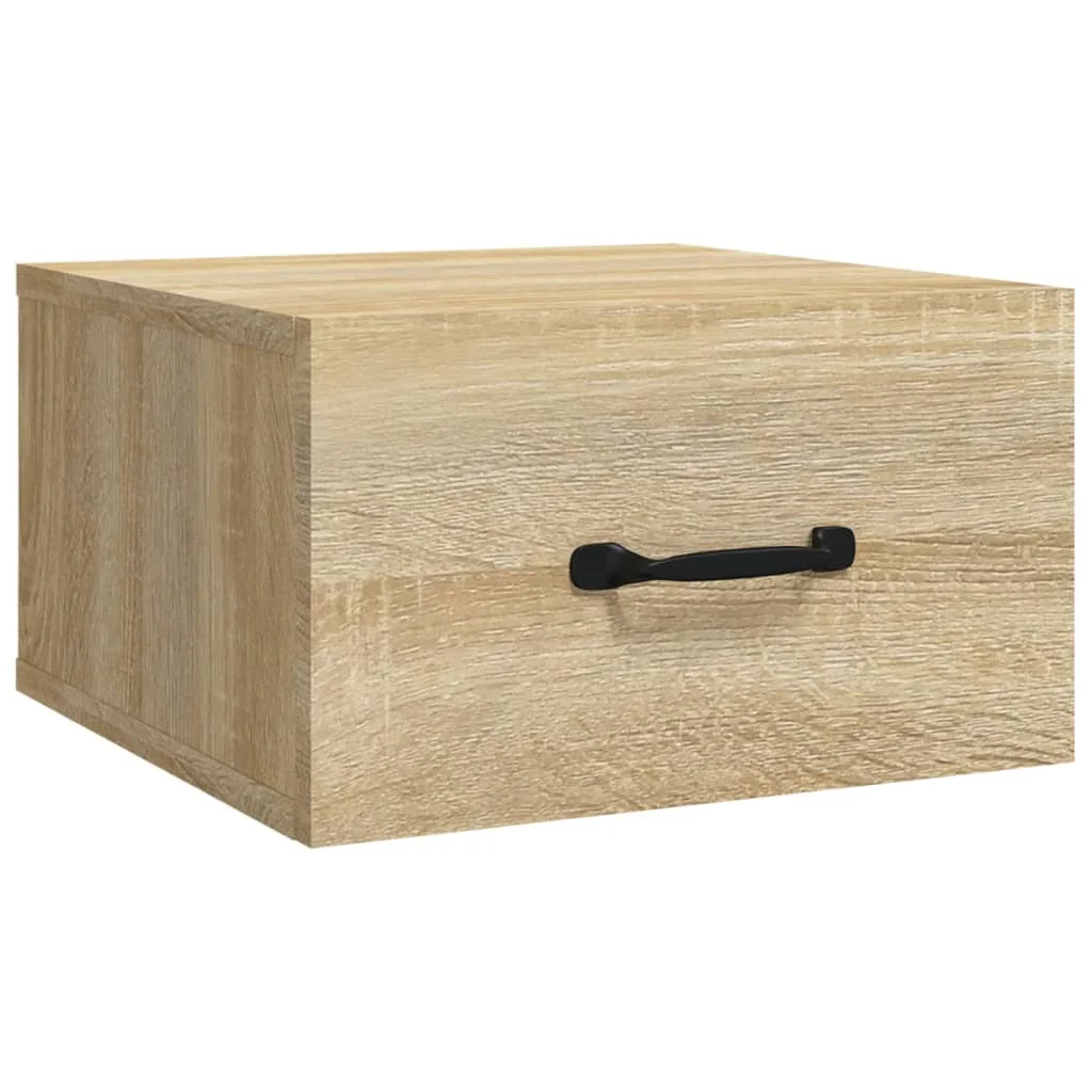 Sonoma oak wall bedside Table 35x35x20cm