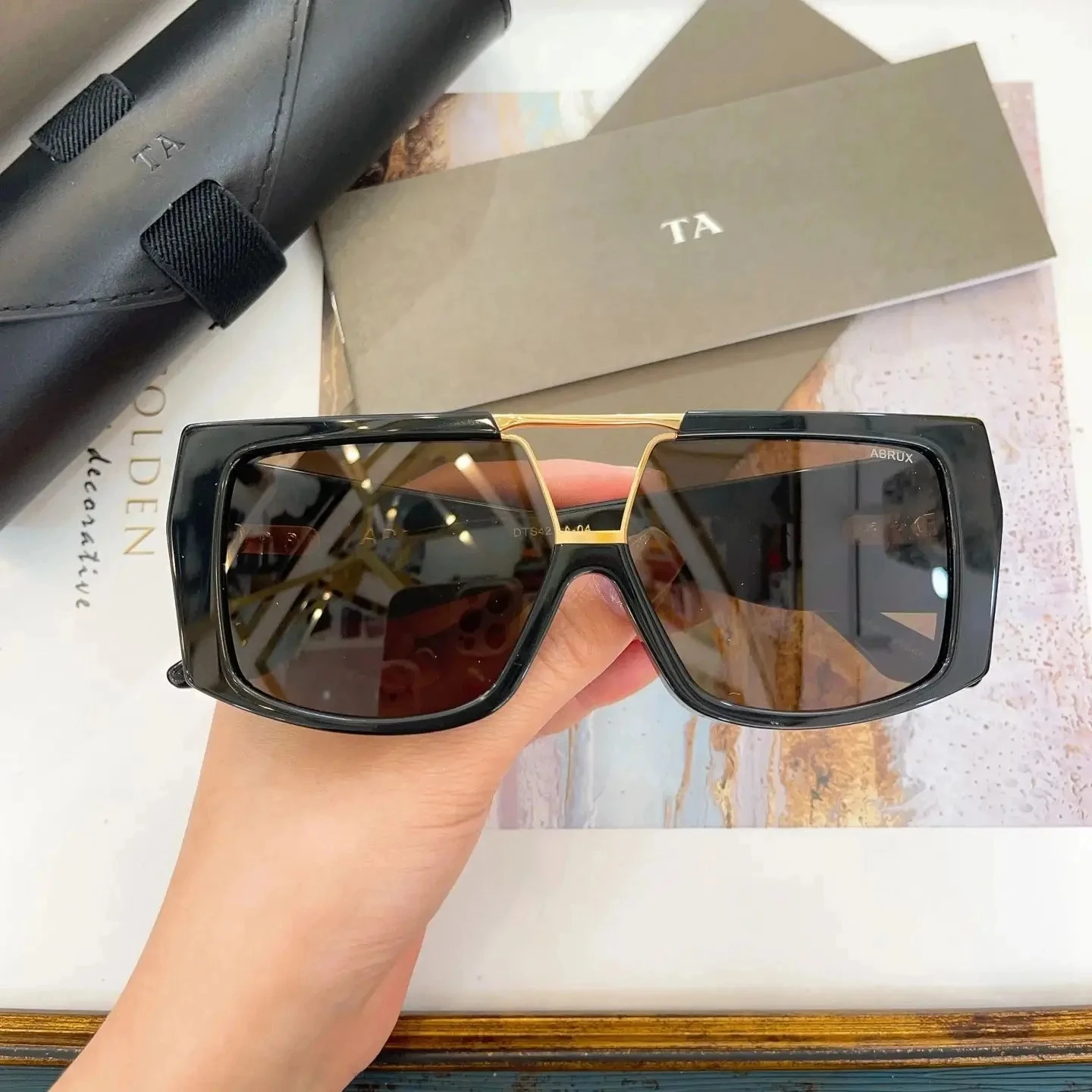 

Original Factory For DIYTA DT DTS420 With Brand Box Luxury Designer Oversized Acetate Frame Casual Stylish Men Women Sunglasses