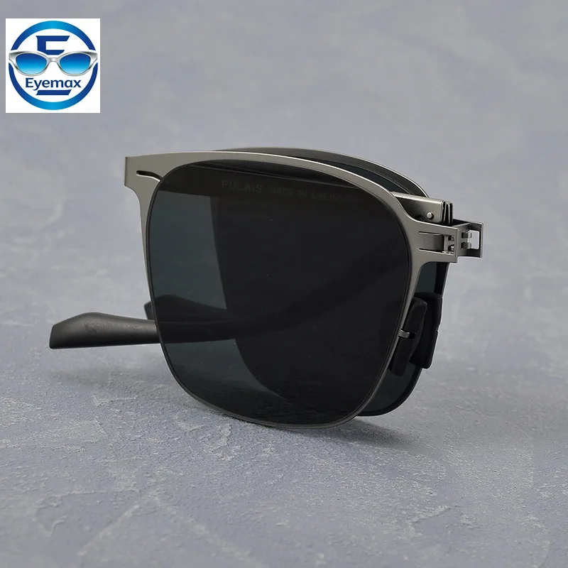 New Lightweight Folding Sunglasses Men UV400 Stainless Steel Ultra Light Outdoor Driving Retro Fashion Sunglasses for Women