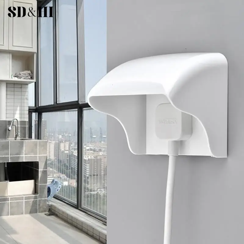 Rainproof Switch Socket Protection Box, plástico branco tampa exterior, caixa de superfície impermeável, parede Light Switch, 86 Type, 1Pc