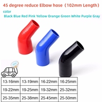 3PLY 102mm Length 45 degree Reducer Silicone Elbow Hose Car Accessories Cold Air Intake Hose ID 13 16 19 22 25 32 35 38 45 50MM