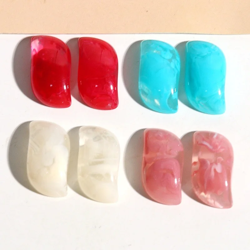 

Оптовая продажа, 50 шт./лот, цветные геометрические бусины-кабошоны неправильной формы из смолы для рукоделия, украшений, аксессуаров для одежды и волос