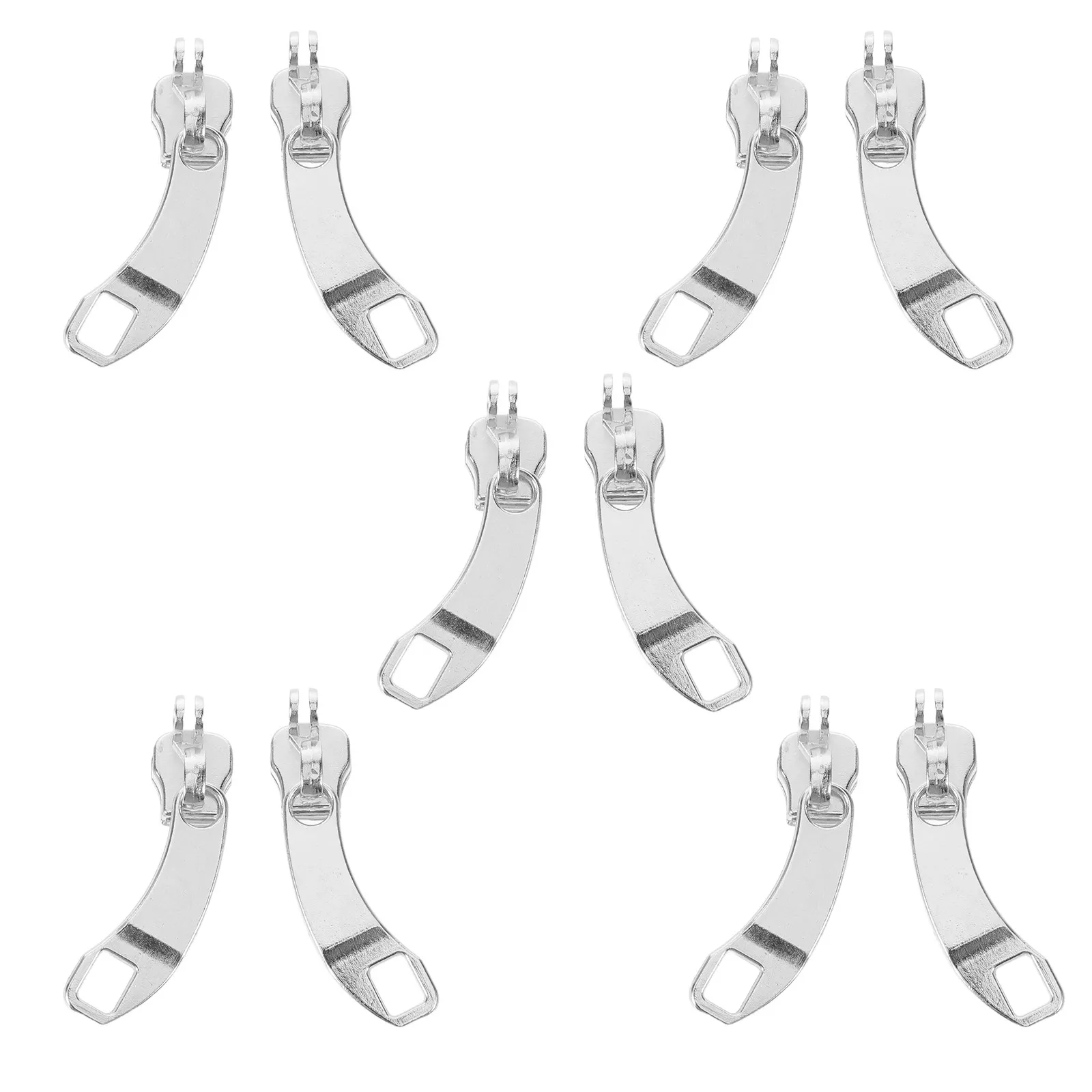 5Pairs Luggage Zipper Pull High Strength Metal Zipper Slider Replacement Kit for Suitcase Backpacks Bags Easy Repair Removable
