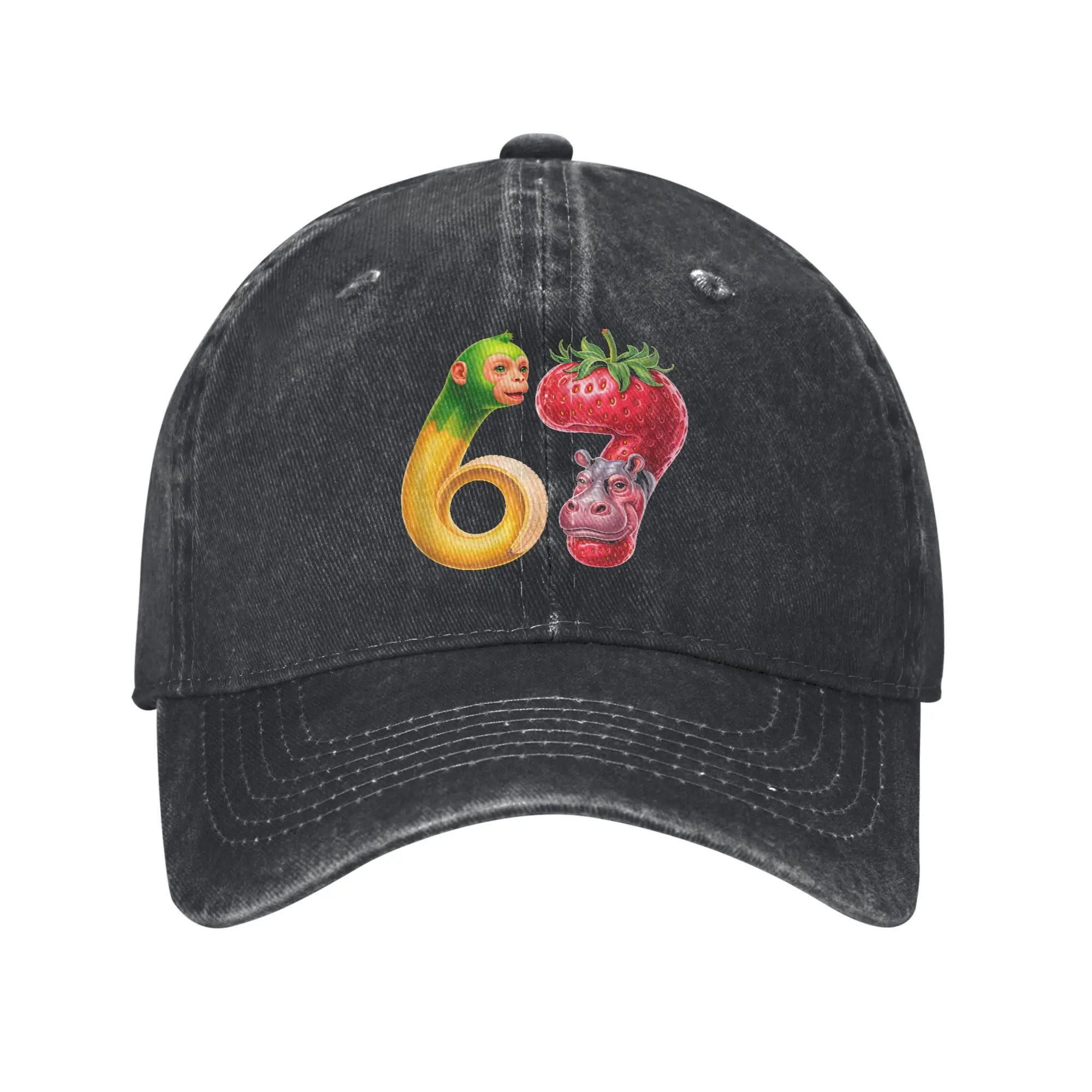 67 ستة سبعة مضحك الإيطالية Brainrot ميمي الشمس قبعة بيسبول الكلاسيكية الذكور غسلها قبعة سائق الشاحنة بالجملة طباعة الصيد Snapback قبعة #1