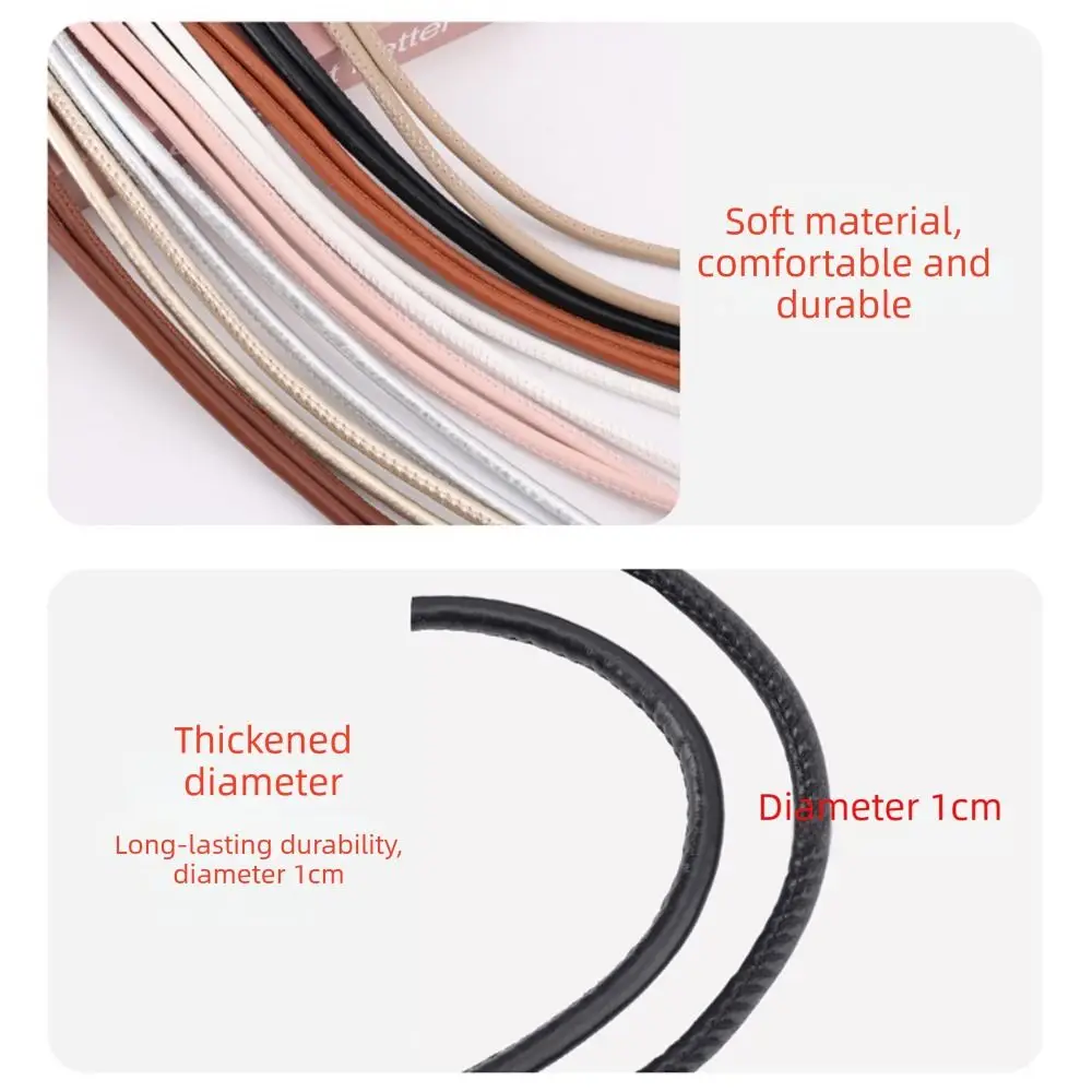 PU Leather Single Shoulder Bag Strap Adjustable Length Lightweight Replacement Shoulder Strap Solid Color DIY Bag Accessories