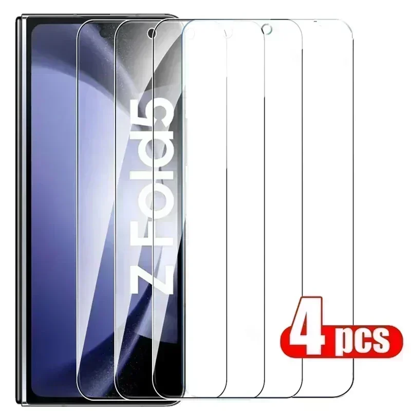 4 pçs vidro temperado para samsung galaxy z fold 5 hd protetor de tela transparente para samsung z fold 4 6 5g z fold5 9h vidro protetor