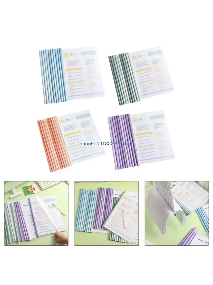 

10Pcs Plastic Binder Paper Protector, Report Folders with Clear Cover 60 Sheet Capacity Report Cover with Sliding Bar