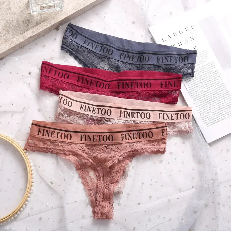 Women G-String Panties Lace Thong Sexy Low-waist Briefs Lingerie Mesh Floral Female Underwear Underpants T-back Sheer Knickers