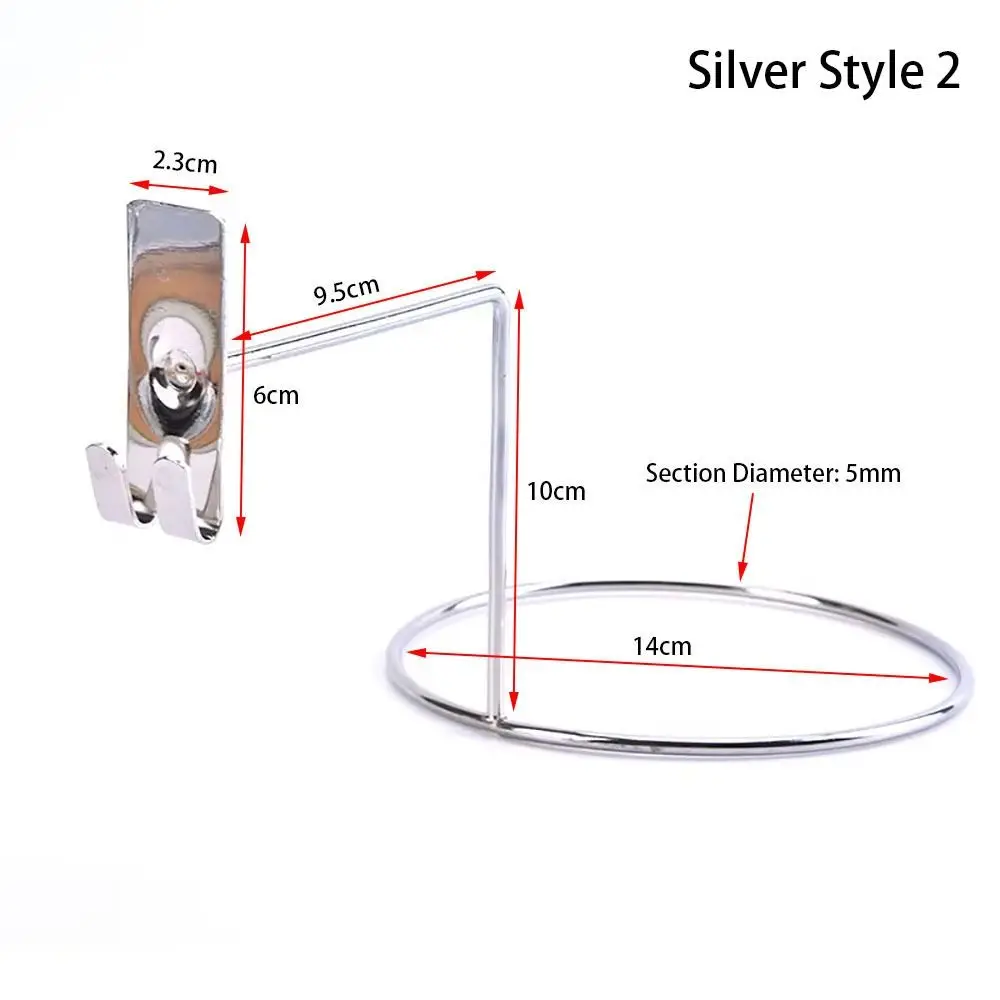 

1 шт. Прочный настенный держатель для кепок, подставка-органайзер для хранения, металлический кронштейн для шляп, черный/серебристый, вешалка для шлемов