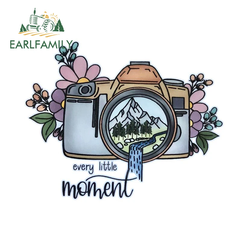 EARLFAMILY 13cm x 10.4cm for Camera Funny Car Stickers Graffiti Motorcycle Laptop Car Accessories Decal Waterproof Sunscreen