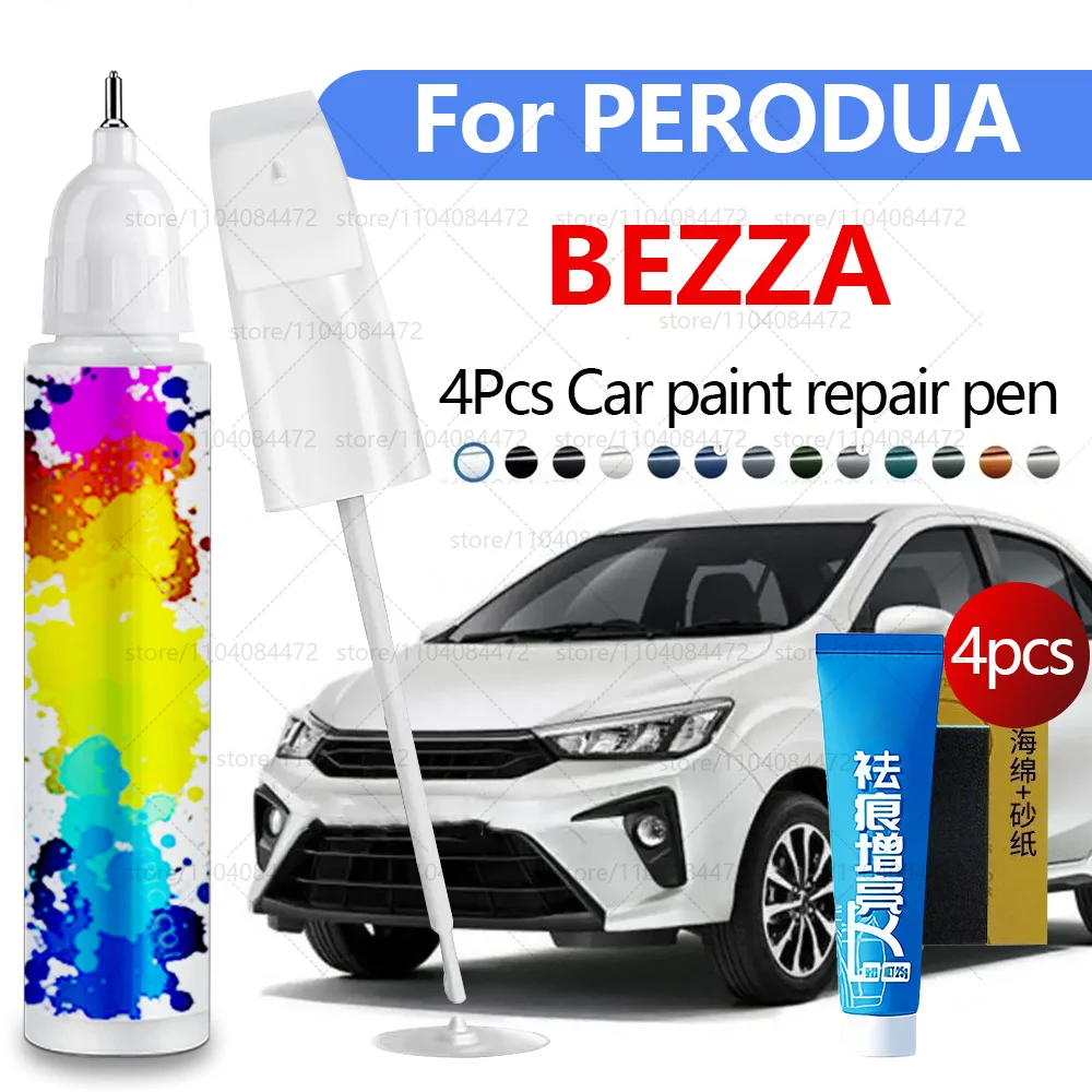 

Ручка для ремонта автомобильной краски для 2018-2025 PERODUA BEZZA, аксессуары для ремонта царапин, 4 шт., серебристый S28 красный R67, серый S43 красный R69 синий