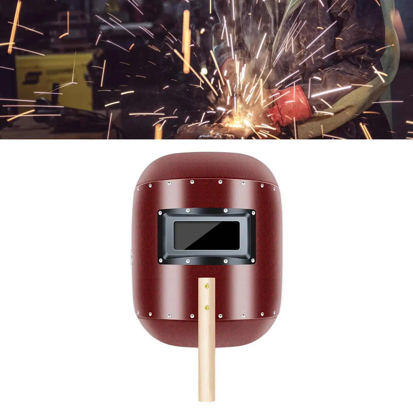 Welding Mask Tools, Handheld Welding Heat Resistant Eye Gear, TIG Grinding Face Protector