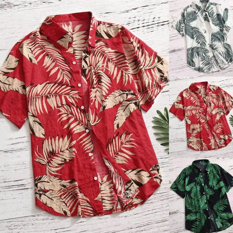 

Мужская повседневная футболка с цветочным принтом для летнего отдыха на пляже, свободного кроя, из тонкого материала, лето 2025