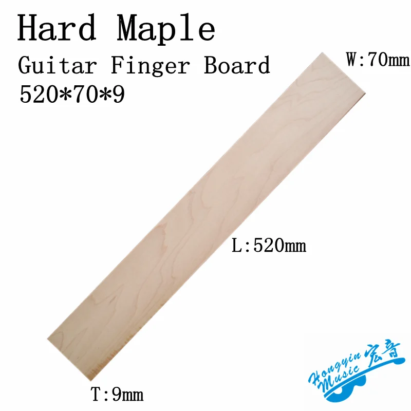 HUATOOL Diapasón de guitarra de arce duro, semiterminado, en bruto, material para fabricación y reparación de guitarras, accesorios para longitud de escala 628 648 650