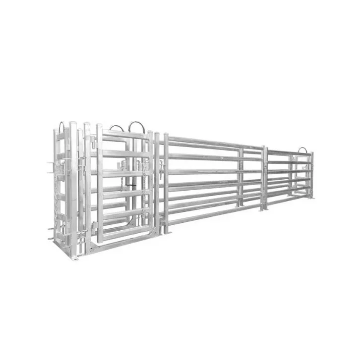 Heavy Duty Galvanized Mesh Fence Panel Cattle Horses Welded 3D Wire Steel Iron Wood Livestock Panels Locking Pins Gardens