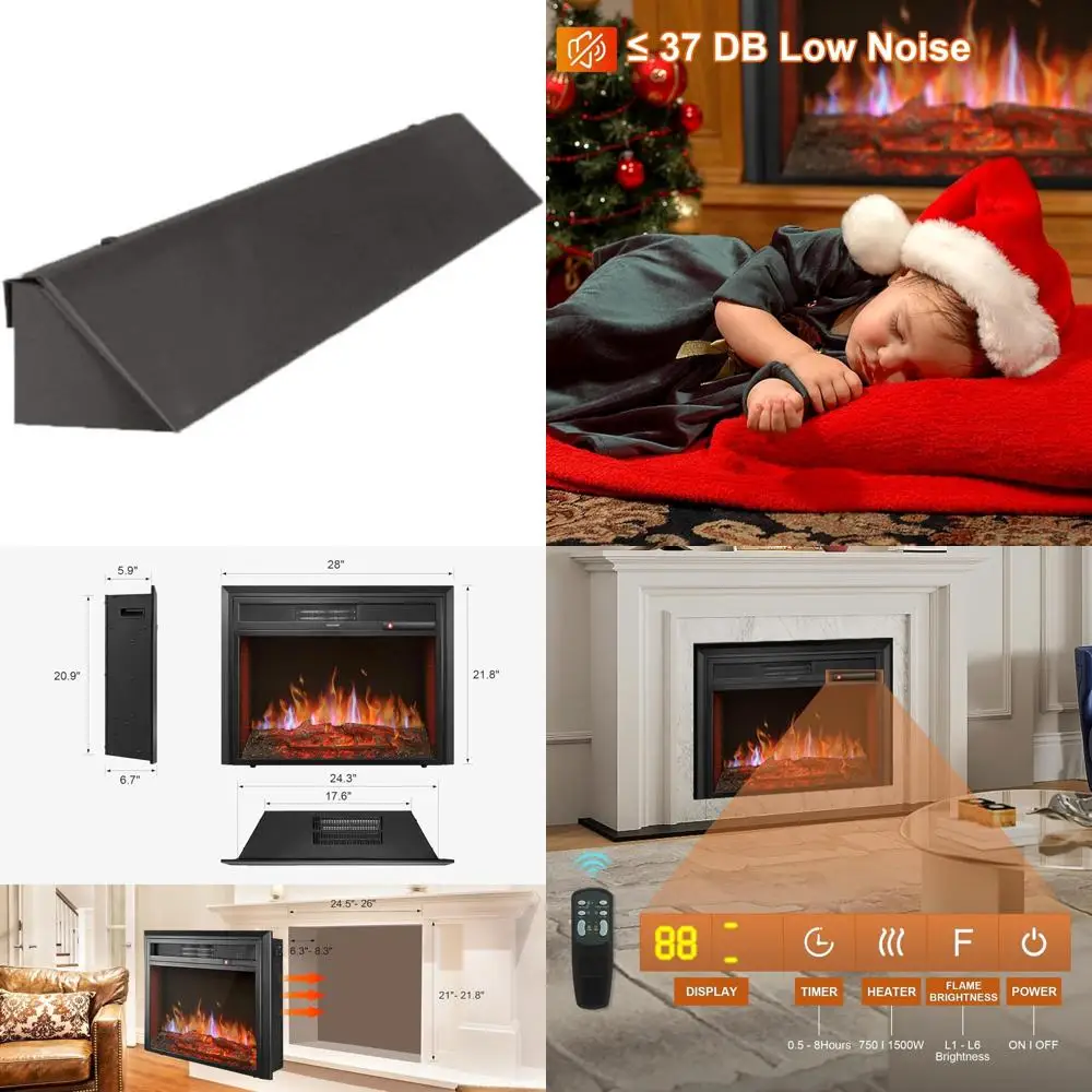 

Black Fireplace Hood, Adjustable 28-48