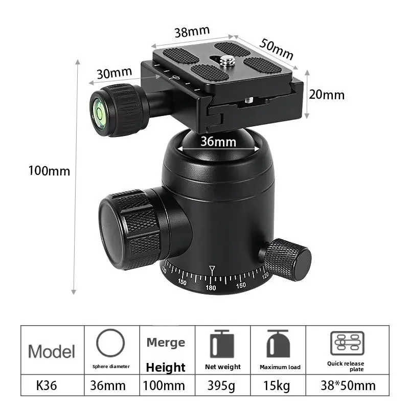 Angeleyes Star Adventurer Spherical Pan&Tilt Gimbal 36mm Rotating with Damping Tripod for DSLR Camera - Panoramic Photography To - view 3