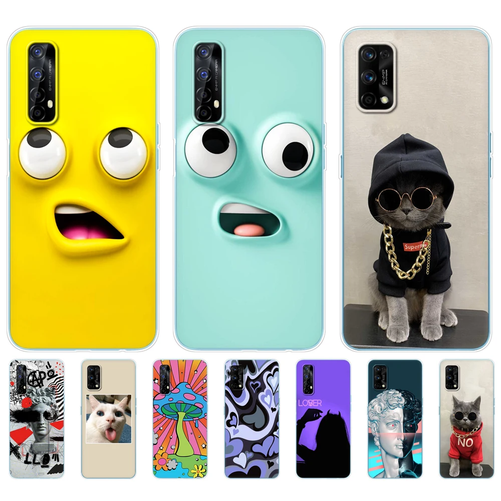 For Realme 7 Case For OPPO Realme 7 Pro Phone Case Shockproof Soft Silicon TPU Back Cover For Realme7 7Pro Bumper Funda