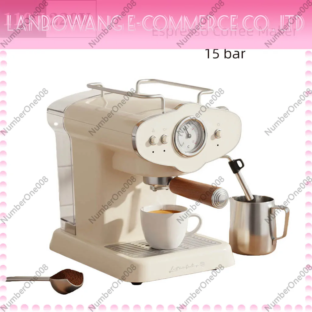 US Plug Semi-Automatic Espresso Machine 20Bar Pressure Coffee Maker for Home