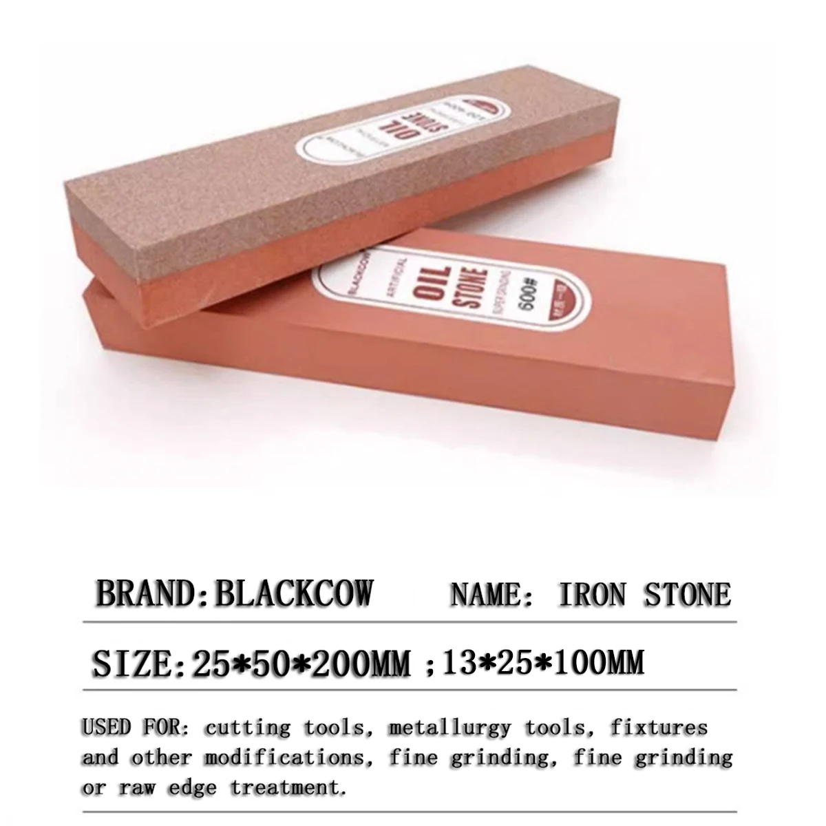 BLACK COW High-Quality Sharpening Stone Oilstone Finishing Fine Grinding Edge Deburring of Cutting Tools Fixtures and Dies