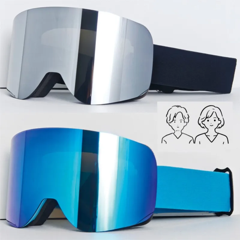 

Universal Men Women Ski Goggles With Circulation Vent Anti-Fog Lens, Wind Dust And UV Protection With Soft Elastic Strap