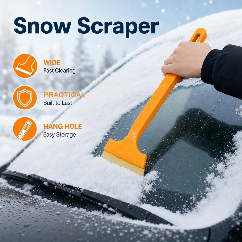 Winter Windshield Frost Scraper Compact ABS Ice Remover with Soft Edge Car Winter Snow Shovel Tool    ﻿