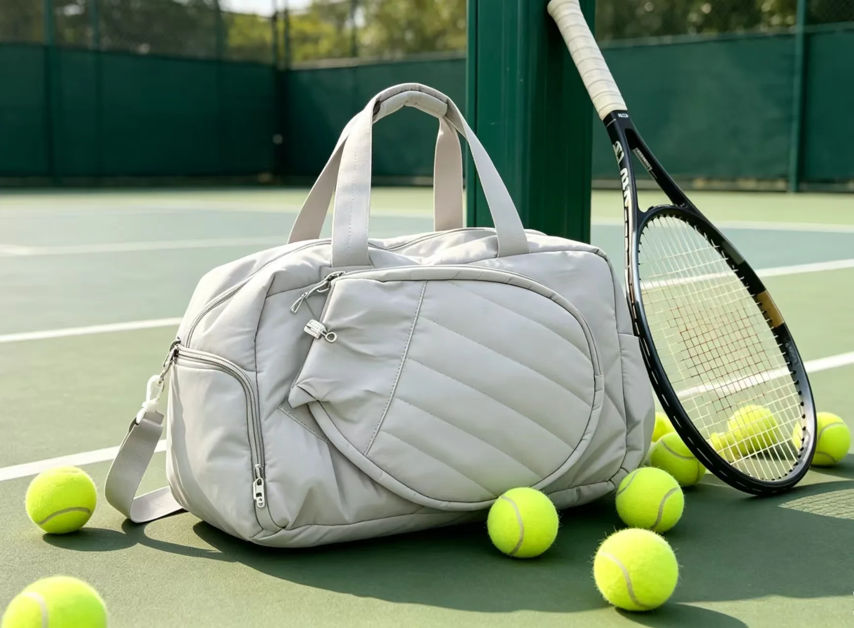 Tennis Bag Large Capacity Racket Tote With Separate Shoe Storage Bottle Pocket For Pickleball Gym Sports Weekend Travel Women