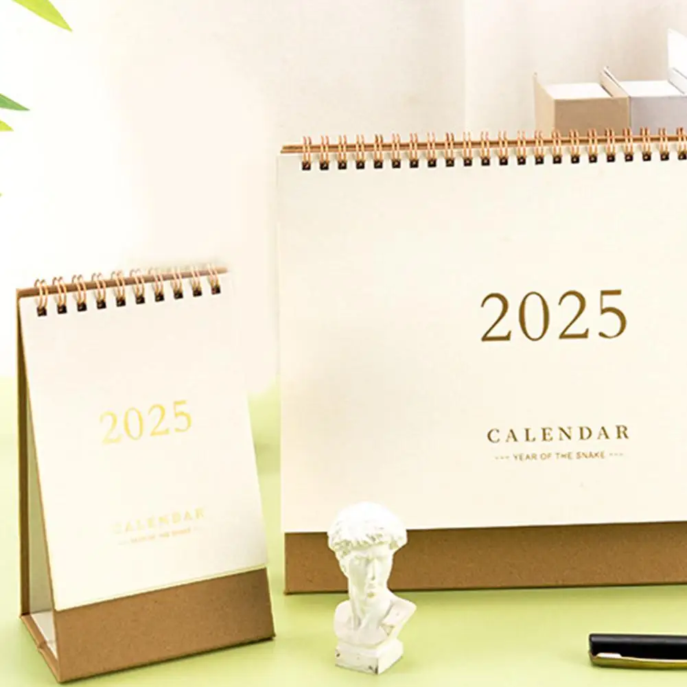 Business Office Calendar Notebook, Advanced Feeling Daily Planner, Pequeno Papel Mensal, Bronzing Plano Semana, Home Acessórios, 2025