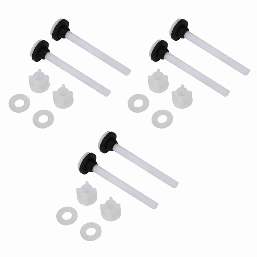 3 Pair White Toilet Water Tank Screw Set Fixing Bolts Repair Coupling Kits Toilet Tank Bolts POM Plastic Rubber Material
