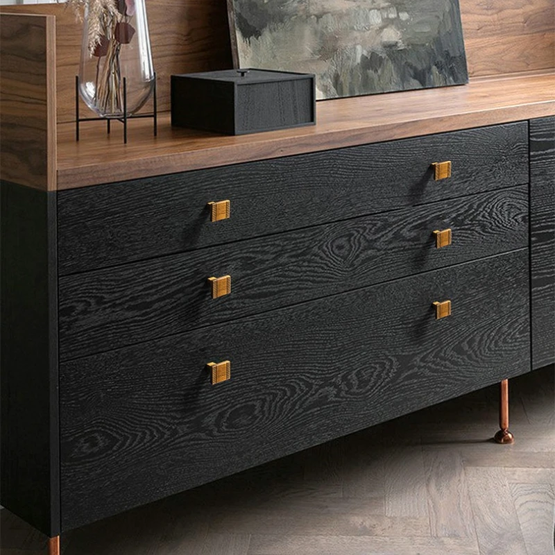 French Handles for Furniture Coffee Bronze Kitchen Cabinet Door Handles Zinc Alloy Handles for Wardrobe and Drawer Dresser