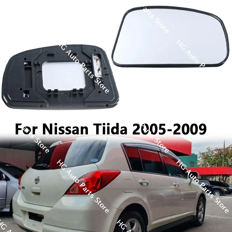 バックミラーレンズ,左側のガラスシート,車のアクセサリー,加熱付き,nissan tiida 2005-2009