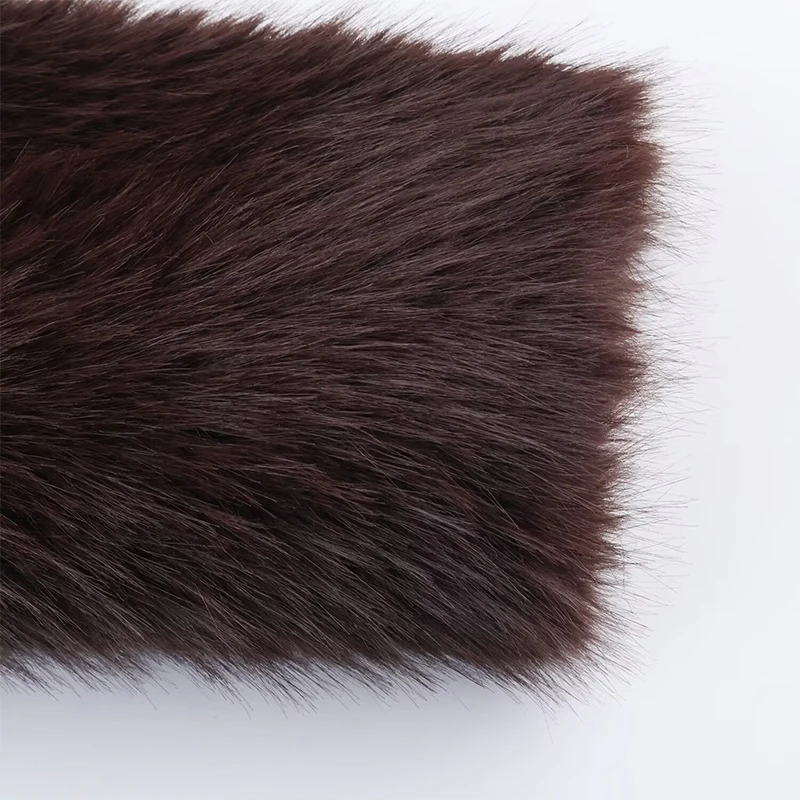 Elegant PU Fur Patchwork Jacket Women Loose Detachable Collar Lapel Double Breasted Jackets Female Fashion Winter Warm Outwear