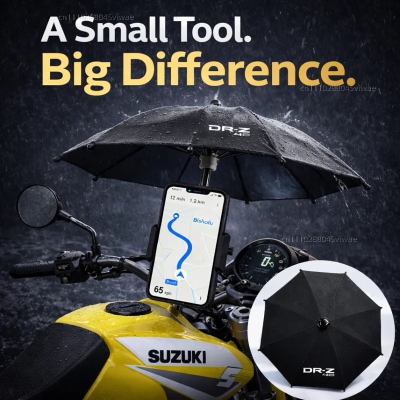 

For Suzuki DRZ4S Motorcycle Phone Umbrella Holder Waterproof Sunshade Anti Glare Rainproof Handlebar GPS Mount