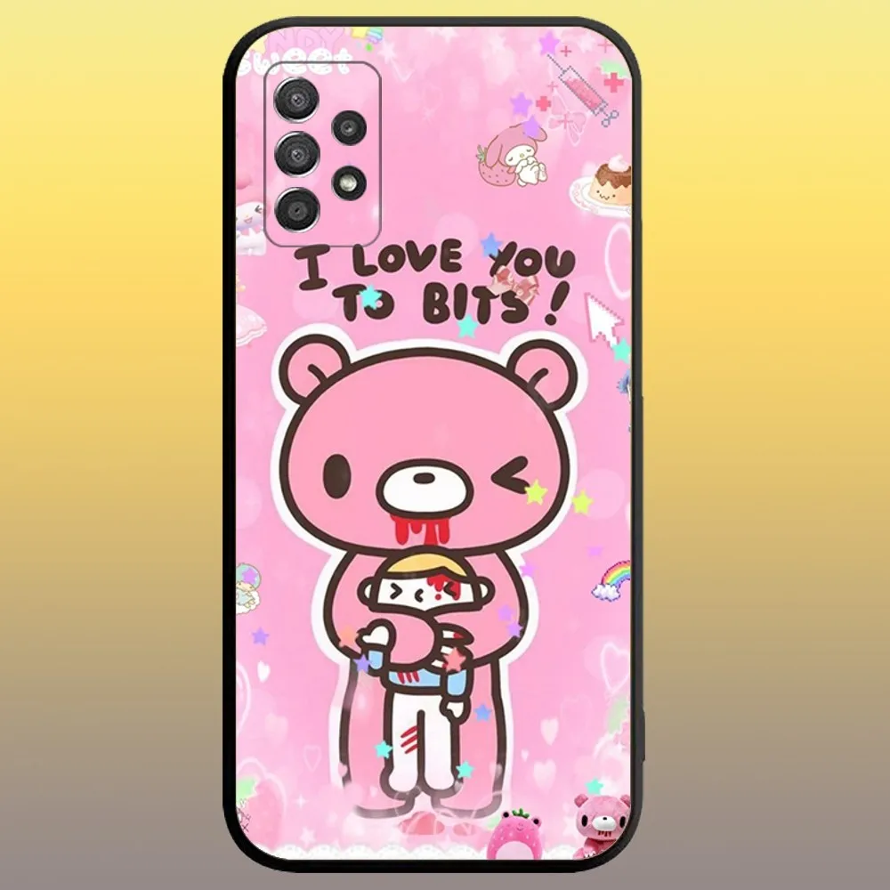 Gloomy Bear Cute Phone Case for SamsungA 91,80,73,72,71,70,53,52,51,42,41,40,32,31,30,22,21,20,13 S 4G 5G Soft Black Case