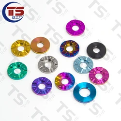 TS 10pcsTitanium Factory Titanium Alloy Gasket M4/M5/M6/M8 No rust, corrosion resistance, high hardness