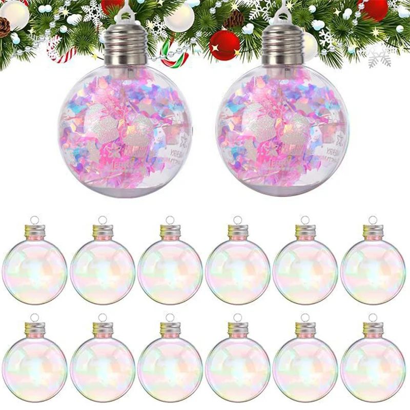 

Christmas Tree Decor Christmas LED Lamp Filling Material Christmas Ball for Home Party Decor 2025 Merry Christmas New Year Gift