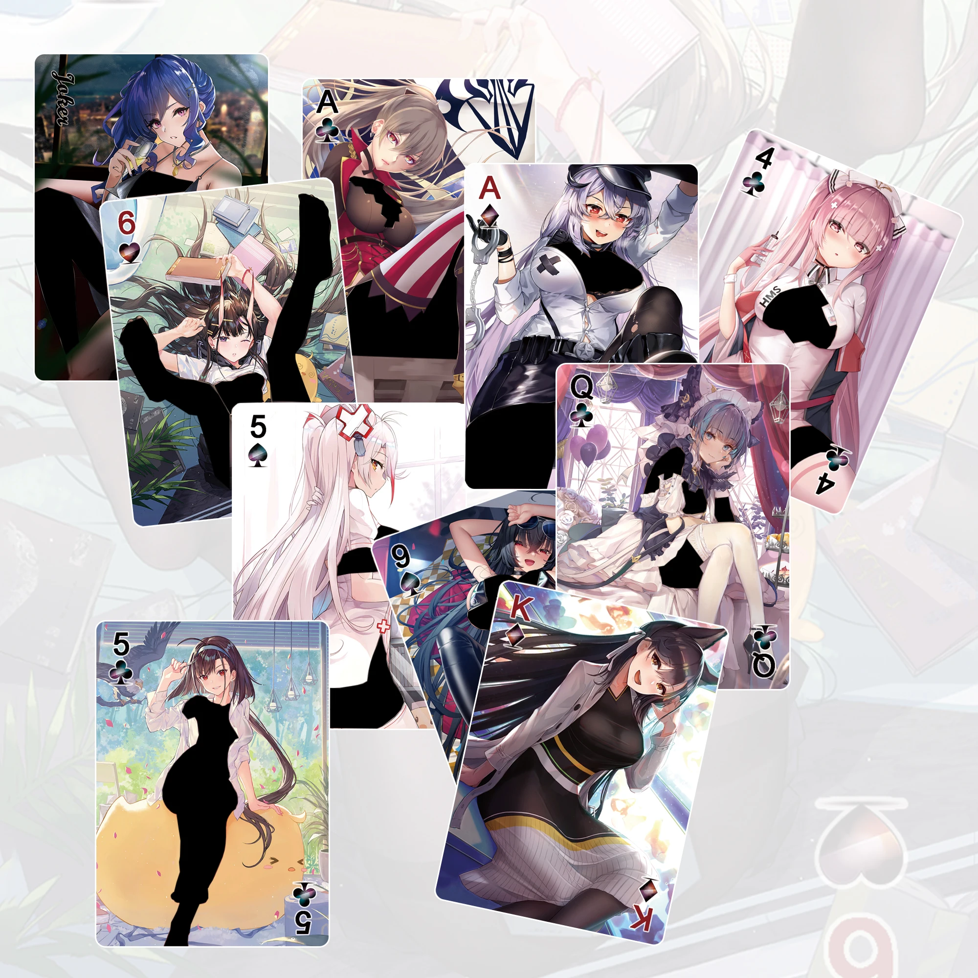 

55 шт. игральные карты Azur Lane аниме подарок мультфильм
