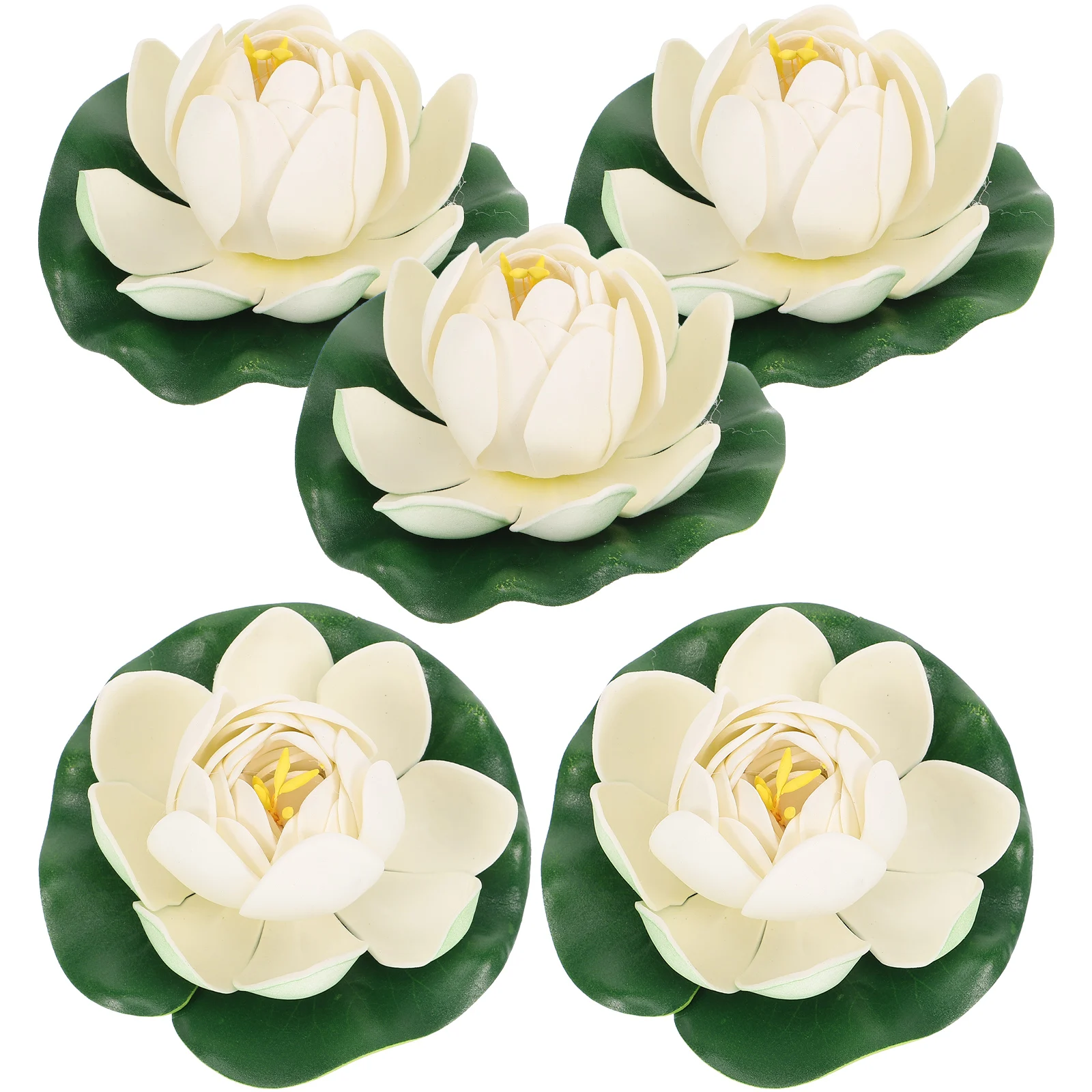 

5pcs 10cm Half Open Artificial Flowers Floating Foam Decor for Garden Pond Home Wedding Party Accessories