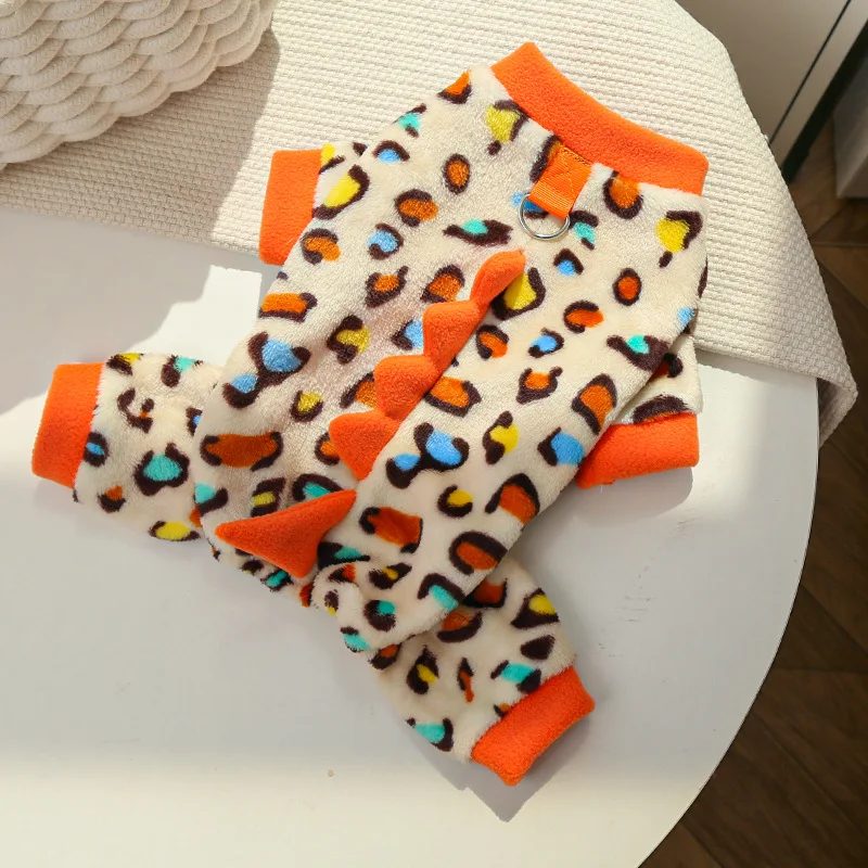 Dog Warm Jumpsuits Winter Fleece Pet Overalls for Small Medium Dogs Cats Clothes Puppy PajamasTeddy Outfit 4 Legs Dog Clothing