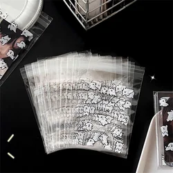 50pcs Cute Puppy Transparent Packaging Bags Simple Small Greeting Card Star Storage Protective Cover Card Collect Sorting Bag