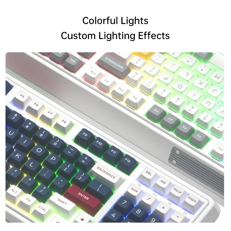 FL ESPORTS CMK98 Keyboard Three-Mode Hot-Swappable RGB Mechanical Keyboard 98-Key PBT Keycaps for PC Desktop Laptop