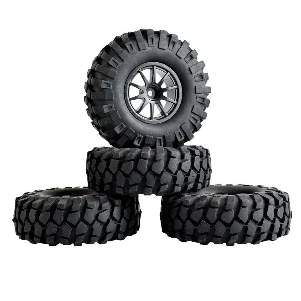 RC 910-7006L Rubber  Tires 108mm & Wheel sets for RC 4WD Axial Rock Climbing