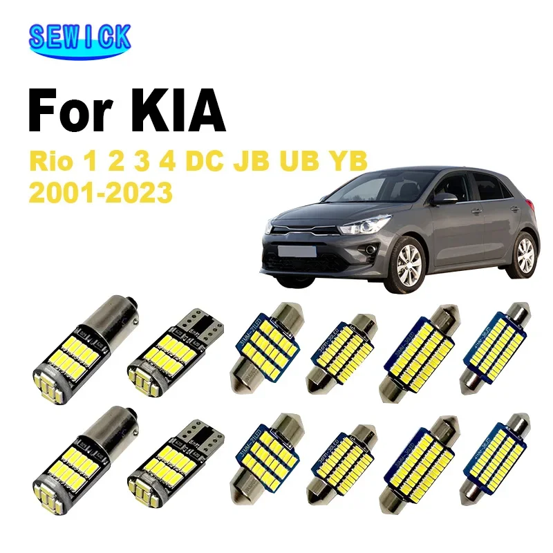 LED Canbus Car Accessories For KIA Rio 1 2 3 4 DC JB UB YB 2001-2018 2019 2020 2022 2023 Led Bulb Interior Dome Trunk Light Kit