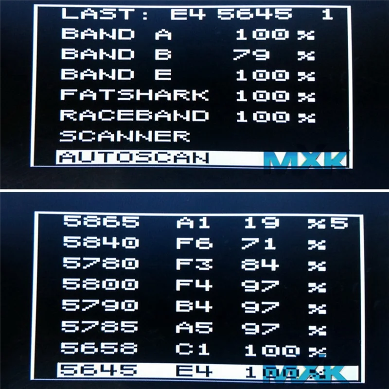 M05K RX5808 Modulo ricevitore doppio 5.8G Ricevitore FPV 5.8G/48CH Conversione di frequenza con un clic HD2/HD3 HDO per Fatshark Goggels Dur