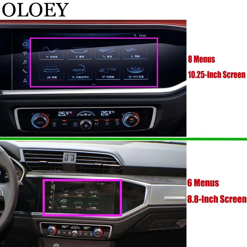 Reverse Camera For Audi Q3 F3 2019 2020 2021 8.8 / 10 inch Screen OEM Screen No Need Coded Upgrade Front Rear View Backup Camera